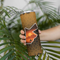 Jordan Desert Sunset Skinny Tumbler with Camel and Traditional Geometric Pattern