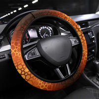 Jordan Desert Sunset Steering Wheel Cover with Camel and Traditional Geometric Pattern