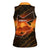 Jordan Desert Sunset Women Sleeveless Polo Shirt with Camel and Traditional Geometric Pattern