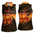 Jordan Desert Sunset Women Sleeveless Polo Shirt with Camel and Traditional Geometric Pattern