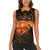 Jordan Desert Sunset Women Sleeveless Polo Shirt with Camel and Traditional Geometric Pattern