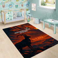 Jordan Nebo Mountain Area Rug with Ibex and Desert Rock Landscape