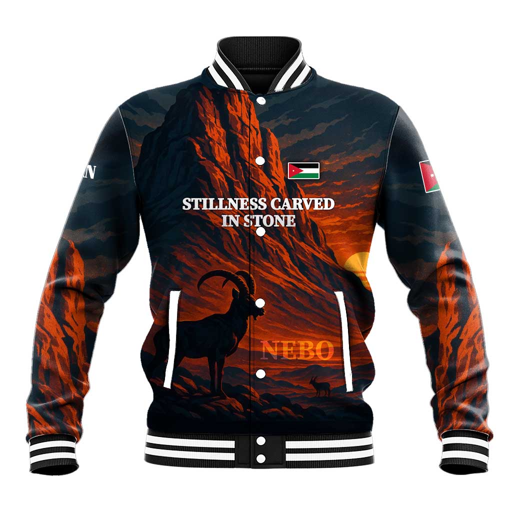 Jordan Nebo Mountain Baseball Jacket with Ibex and Desert Rock Landscape