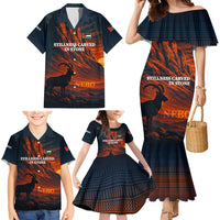 Jordan Nebo Mountain Family Matching Mermaid Dress and Hawaiian Shirt with Ibex and Desert Rock Landscape