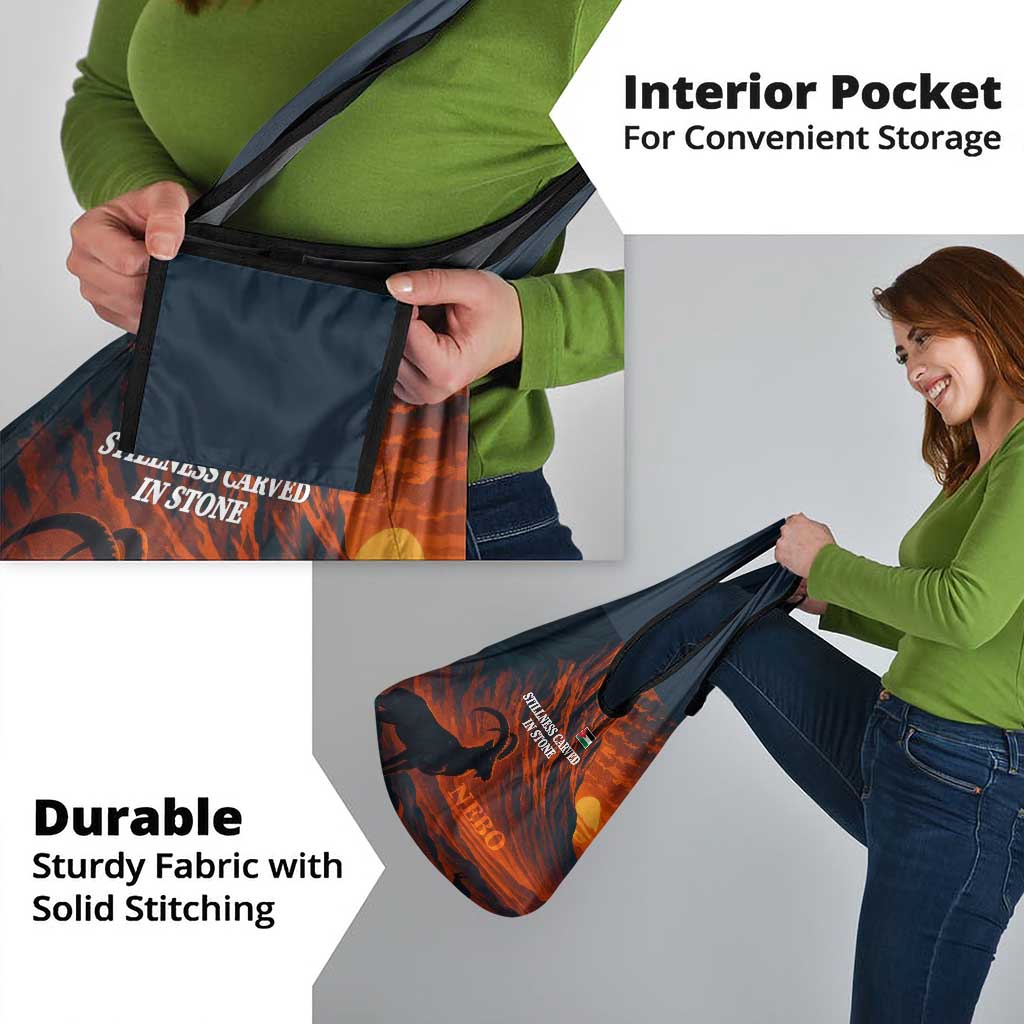 Jordan Nebo Mountain Grocery Bag with Ibex and Desert Rock Landscape