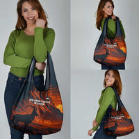Jordan Nebo Mountain Grocery Bag with Ibex and Desert Rock Landscape