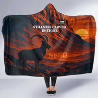 Jordan Nebo Mountain Hooded Blanket with Ibex and Desert Rock Landscape