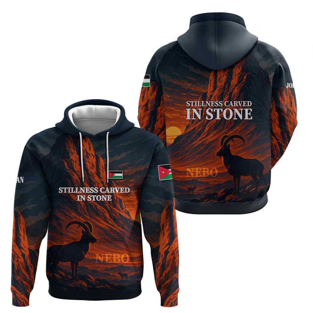 Jordan Nebo Mountain Hoodie with Ibex and Desert Rock Landscape