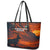 Jordan Nebo Mountain Leather Tote Bag with Ibex and Desert Rock Landscape