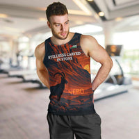 Jordan Nebo Mountain Men Tank Top with Ibex and Desert Rock Landscape