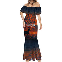 Jordan Nebo Mountain Mermaid Dress with Ibex and Desert Rock Landscape