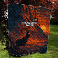 Jordan Nebo Mountain Quilt with Ibex and Desert Rock Landscape