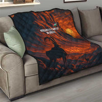 Jordan Nebo Mountain Quilt with Ibex and Desert Rock Landscape