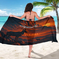 Jordan Nebo Mountain Sarong with Ibex and Desert Rock Landscape