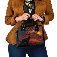 Jordan Nebo Mountain Shoulder Handbag with Ibex and Desert Rock Landscape