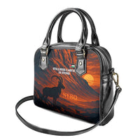 Jordan Nebo Mountain Shoulder Handbag with Ibex and Desert Rock Landscape