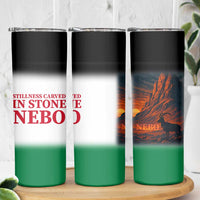 Jordan Nebo Mountain Skinny Tumbler with Ibex and Desert Rock Landscape