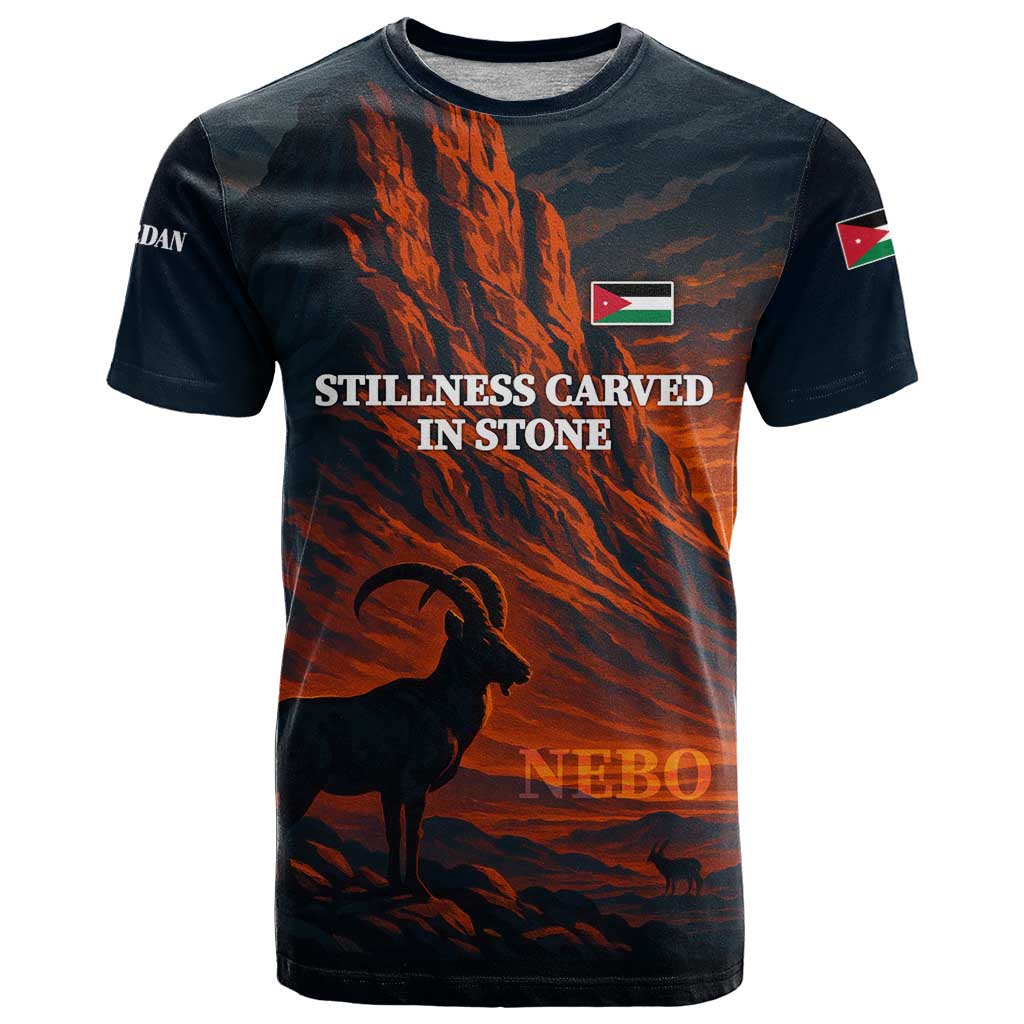 Jordan Nebo Mountain T Shirt with Ibex and Desert Rock Landscape
