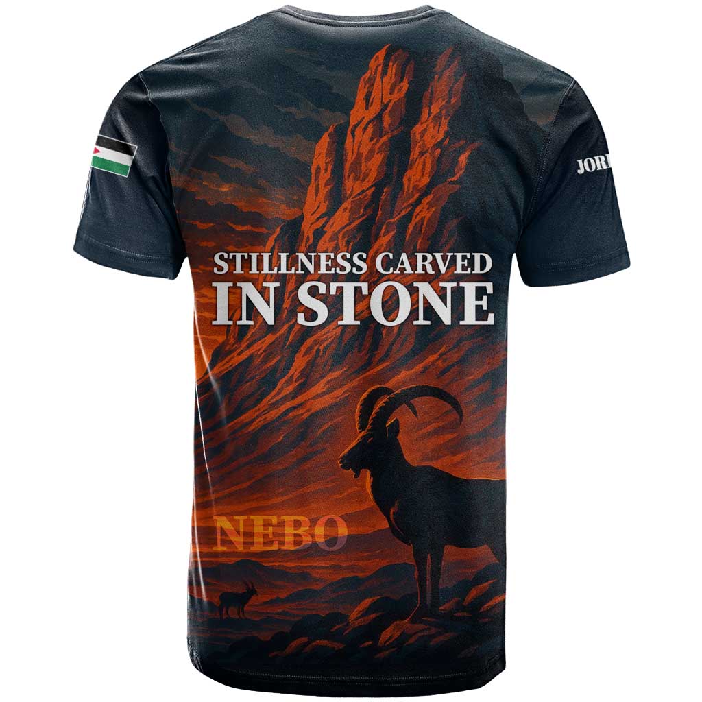 Jordan Nebo Mountain T Shirt with Ibex and Desert Rock Landscape