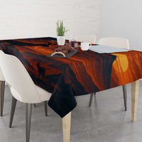 Jordan Nebo Mountain Tablecloth with Ibex and Desert Rock Landscape