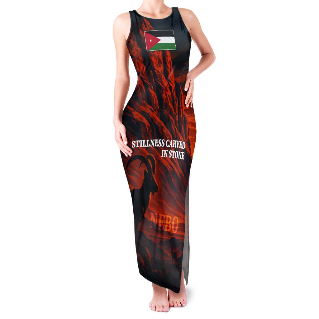 Jordan Nebo Mountain Tank Maxi Dress with Ibex and Desert Rock Landscape