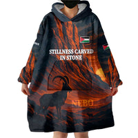 Jordan Nebo Mountain Wearable Blanket Hoodie with Ibex and Desert Rock Landscape