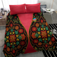 Azerbaijan Folk Floral Bedding Set with Traditional Carpet-Inspired Pattern