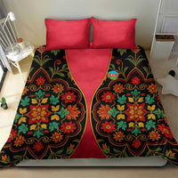 Azerbaijan Folk Floral Bedding Set with Traditional Carpet-Inspired Pattern