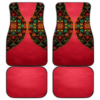 Azerbaijan Folk Floral Car Mats with Traditional Carpet-Inspired Pattern