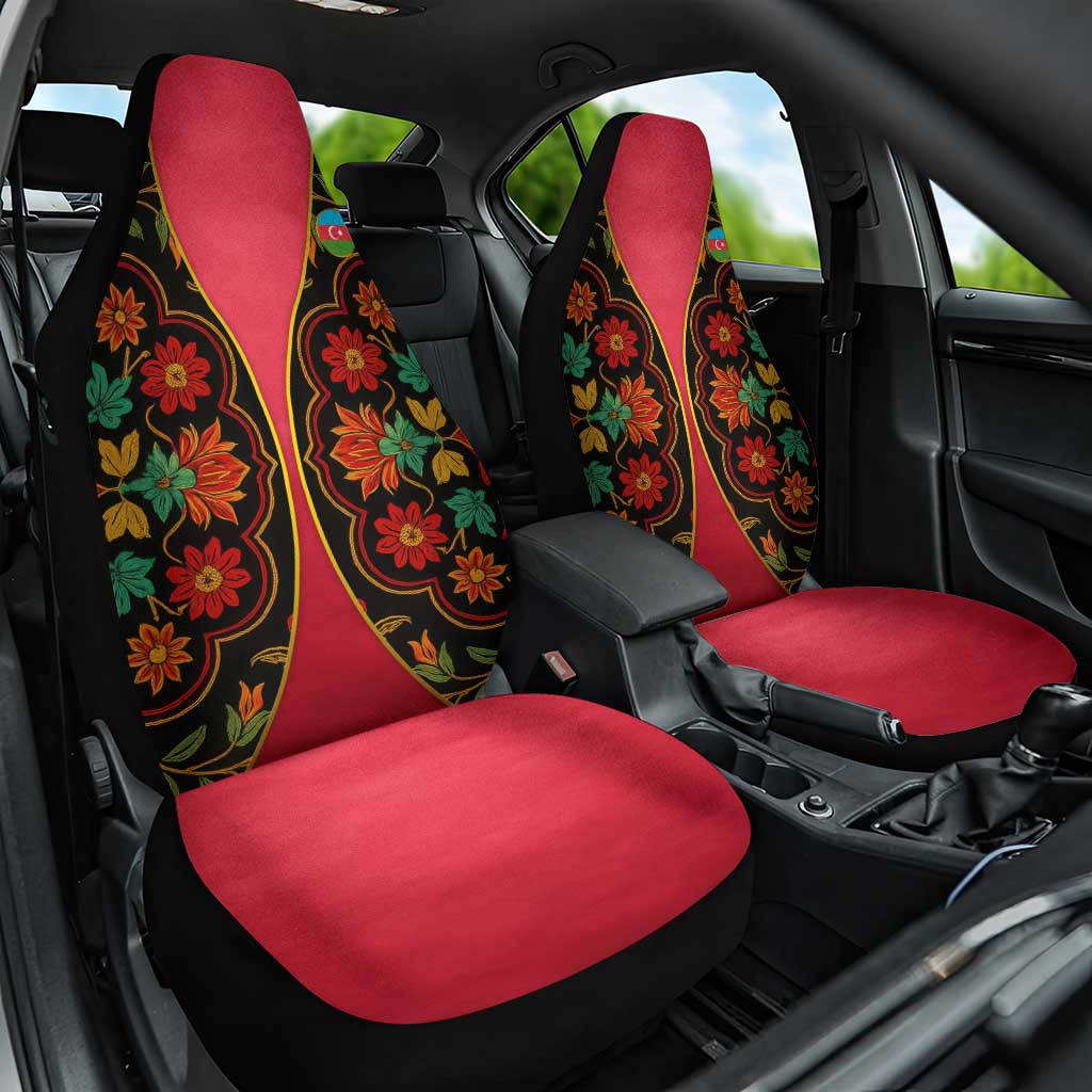 Azerbaijan Folk Floral Car Seat Cover with Traditional Carpet-Inspired Pattern
