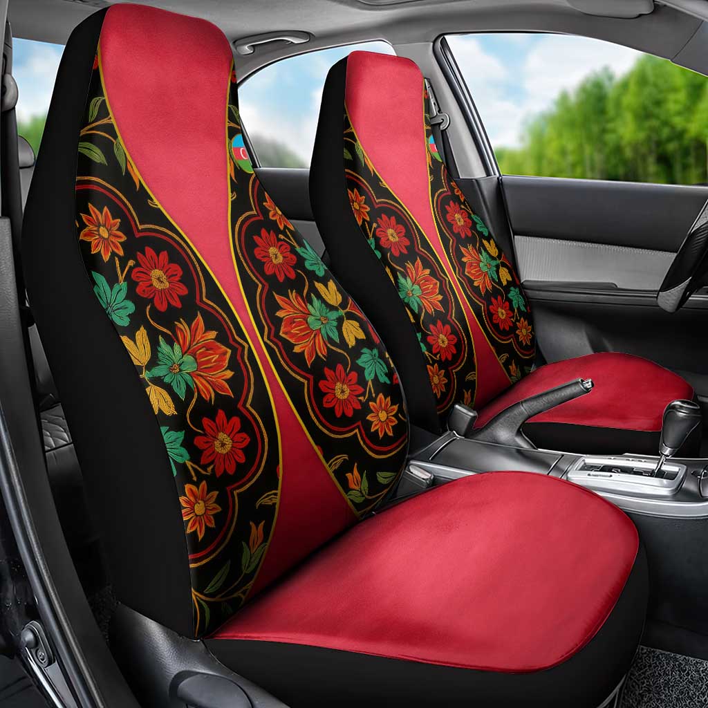 Azerbaijan Folk Floral Car Seat Cover with Traditional Carpet-Inspired Pattern
