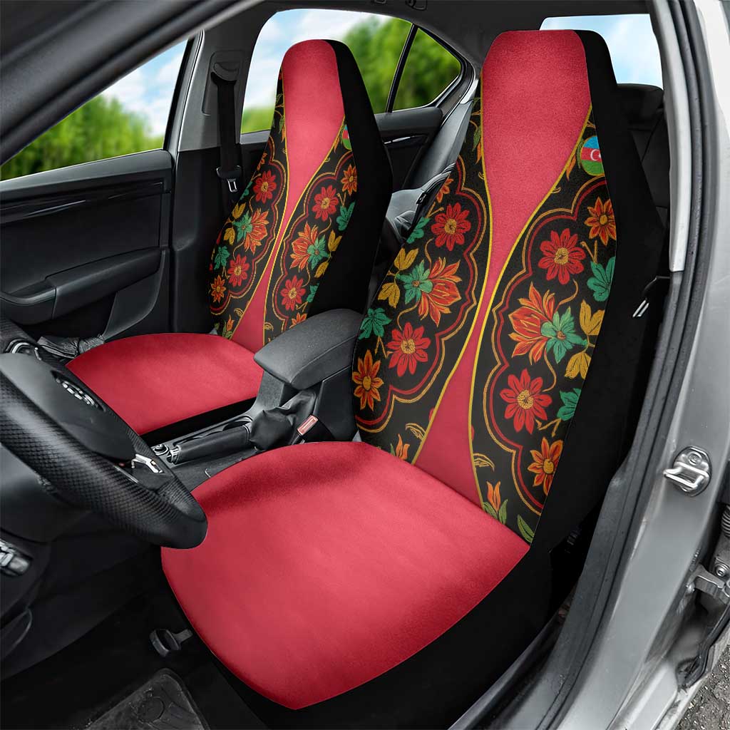 Azerbaijan Folk Floral Car Seat Cover with Traditional Carpet-Inspired Pattern