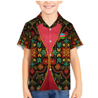 Azerbaijan Folk Floral Family Matching Mermaid Dress and Hawaiian Shirt with Traditional Carpet-Inspired Pattern