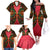 Azerbaijan Folk Floral Family Matching Off The Shoulder Long Sleeve Dress and Hawaiian Shirt with Traditional Carpet-Inspired Pattern