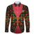 Azerbaijan Folk Floral Family Matching Off The Shoulder Long Sleeve Dress and Hawaiian Shirt with Traditional Carpet-Inspired Pattern