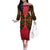 Azerbaijan Folk Floral Family Matching Off The Shoulder Long Sleeve Dress and Hawaiian Shirt with Traditional Carpet-Inspired Pattern