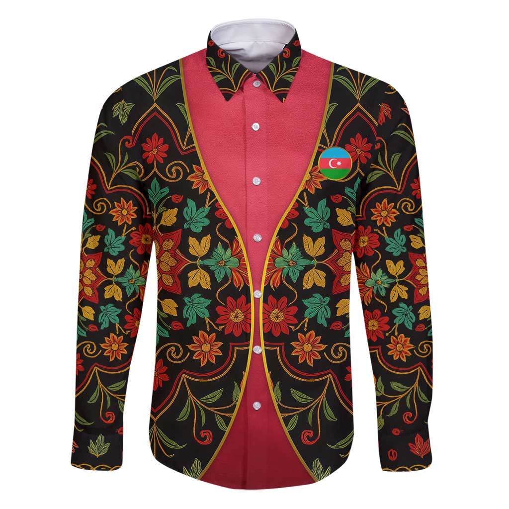 Azerbaijan Folk Floral Family Matching Puletasi and Hawaiian Shirt with Traditional Carpet-Inspired Pattern