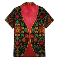 Azerbaijan Folk Floral Family Matching Tank Maxi Dress and Hawaiian Shirt with Traditional Carpet-Inspired Pattern