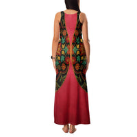 Azerbaijan Folk Floral Family Matching Tank Maxi Dress and Hawaiian Shirt with Traditional Carpet-Inspired Pattern