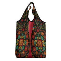 Azerbaijan Folk Floral Grocery Bag with Traditional Carpet-Inspired Pattern