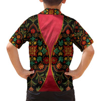 Azerbaijan Folk Floral Hawaiian Shirt with Traditional Carpet-Inspired Pattern