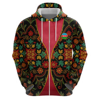 Azerbaijan Folk Floral Hoodie with Traditional Carpet-Inspired Pattern