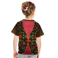 Azerbaijan Folk Floral Kid T Shirt with Traditional Carpet-Inspired Pattern