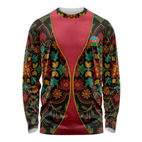 Azerbaijan Folk Floral Long Sleeve Shirt with Traditional Carpet-Inspired Pattern