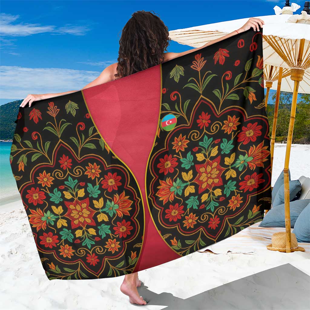 Azerbaijan Folk Floral Sarong with Traditional Carpet-Inspired Pattern