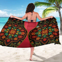Azerbaijan Folk Floral Sarong with Traditional Carpet-Inspired Pattern