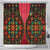 Azerbaijan Folk Floral Shower Curtain with Traditional Carpet-Inspired Pattern