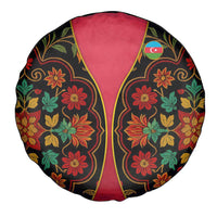 Azerbaijan Folk Floral Spare Tire Cover with Traditional Carpet-Inspired Pattern