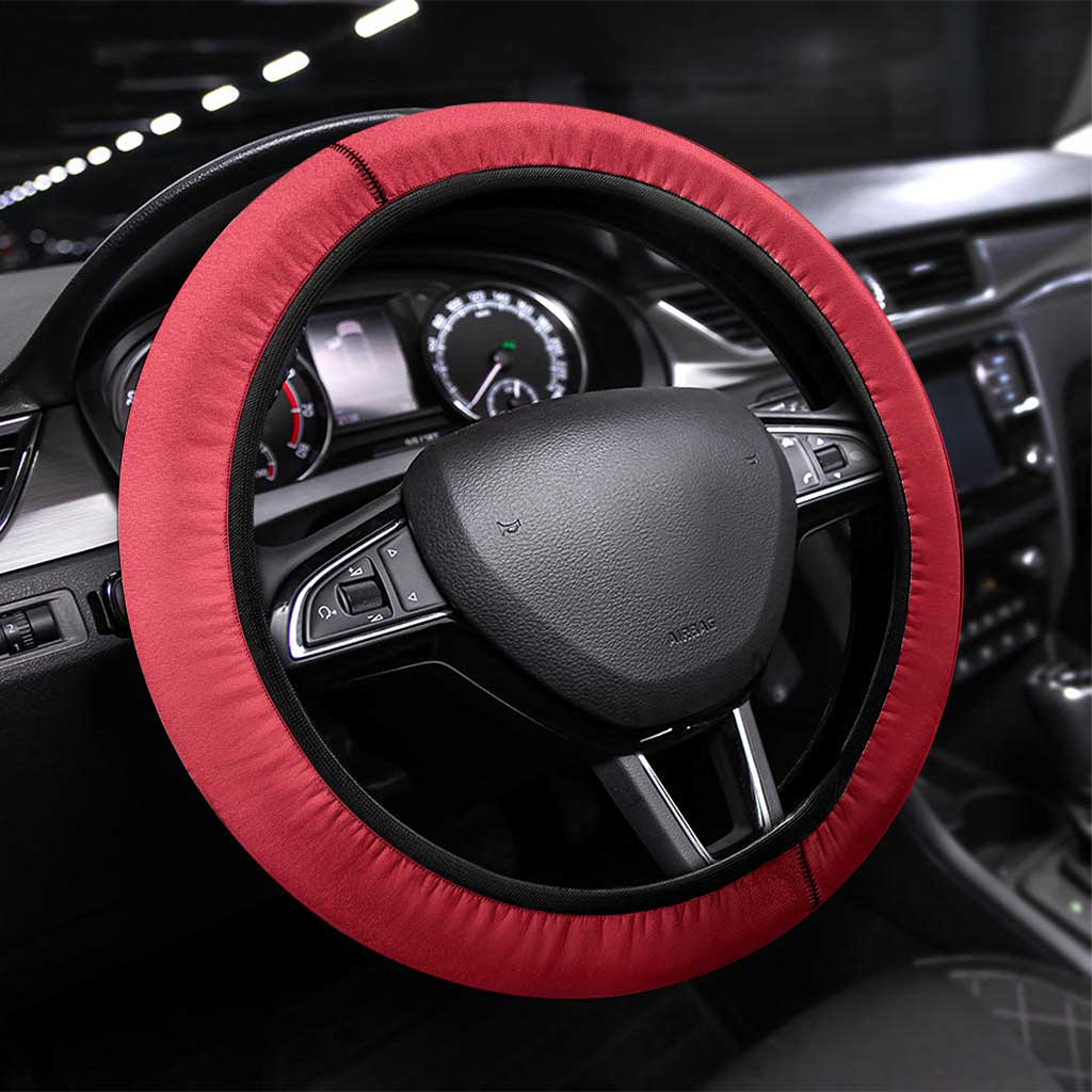 Azerbaijan Folk Floral Steering Wheel Cover with Traditional Carpet-Inspired Pattern