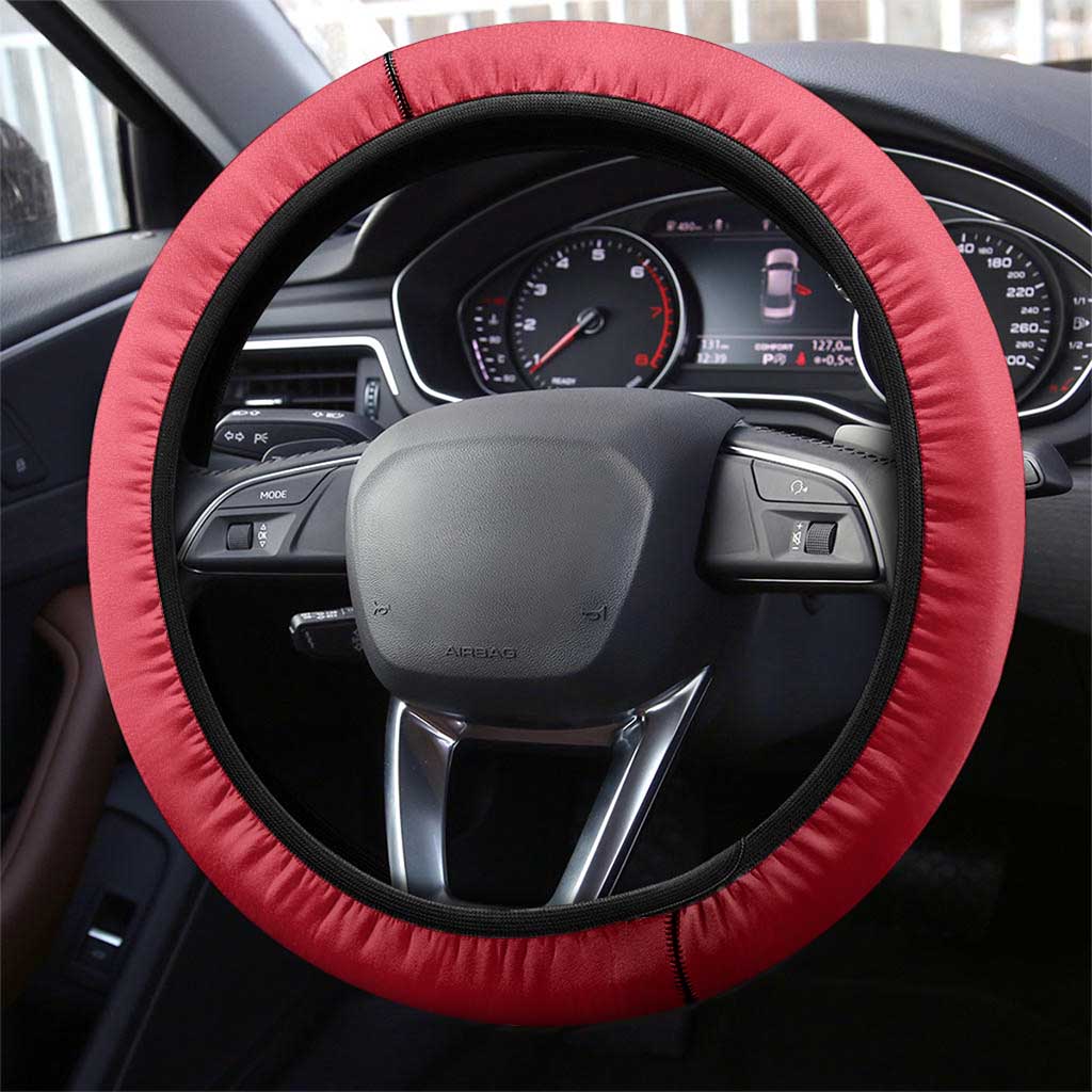 Azerbaijan Folk Floral Steering Wheel Cover with Traditional Carpet-Inspired Pattern
